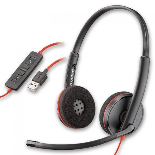Plantronics Blackwire C320-M Auriculares USB con Micrófono Probado Funciona 