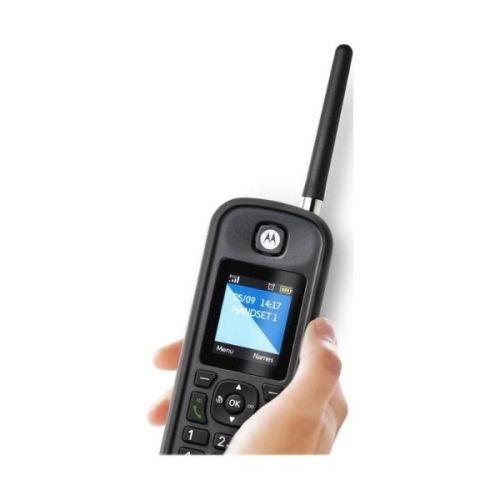 Motorola O211 DECT 6.0 Teléfono inalámbrico de largo alcance, teléfonos  inalámbricos para el hogar y la oficina con contestador automático,  interiores