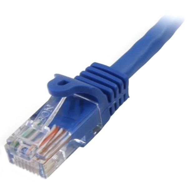 Cable de 1m Azul de Red Fast Ethernet Cat5e RJ45 sin Enganche - Cable Patch Snagless