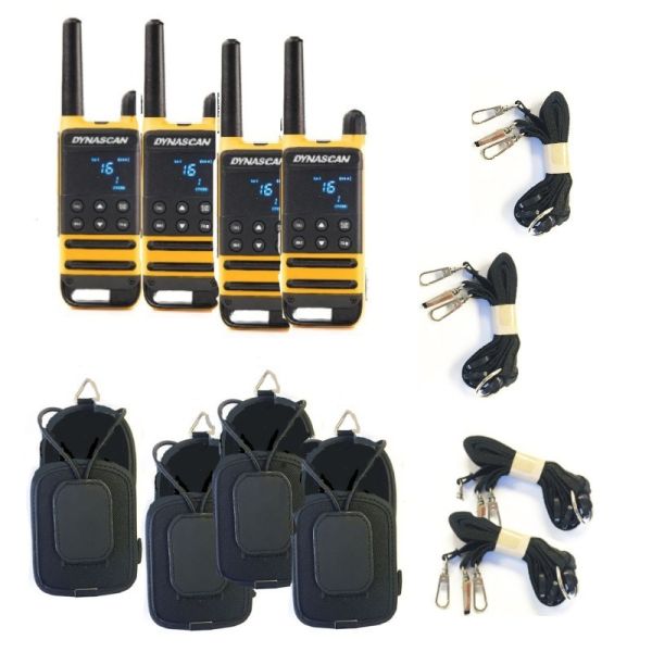 Pack cuarteto Dynascan P19 + 4 fundas con arnés