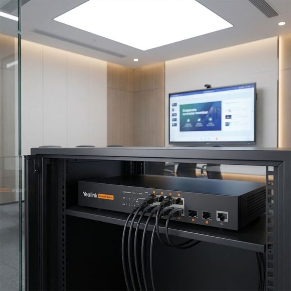 Yealink RCH-80 PoE+ switch for meeting rooms