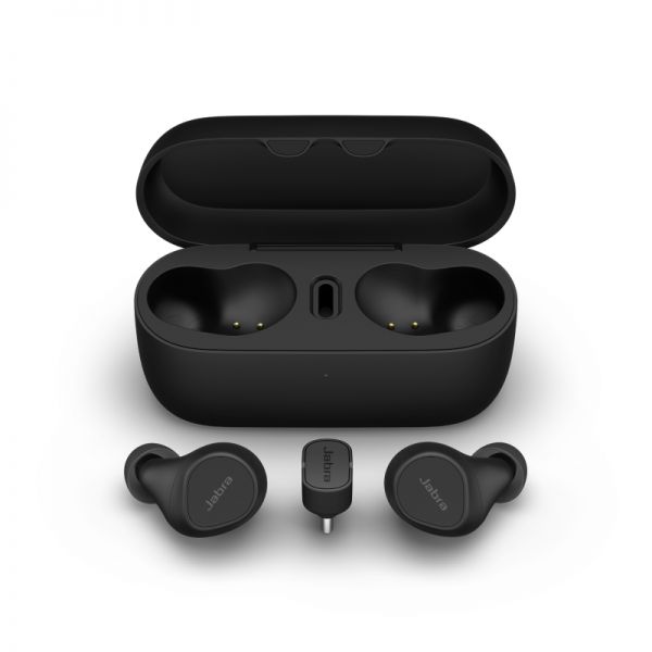 Jabra Evolve2 Buds USB-C UC con base de carga inalámbrica