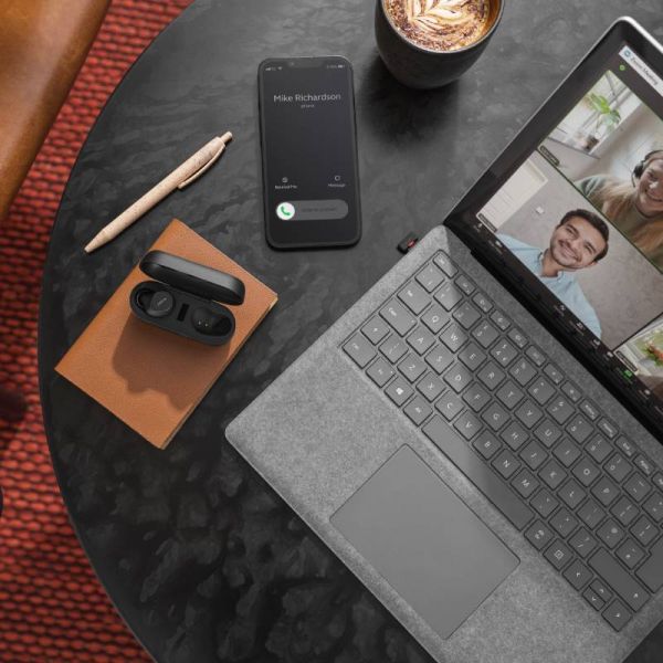 Jabra Evolve2 Buds USB-A UC con base de carga inalámbrica