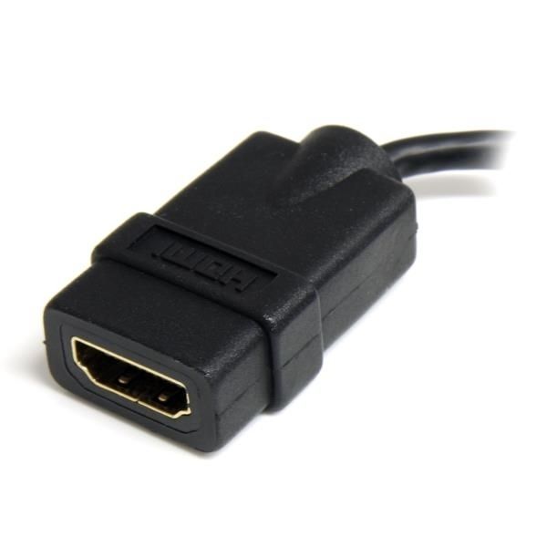 Cable de 12cm Adaptador HDMI de alta velocidad - HDMI a Micro HDMI - Hembra a Macho