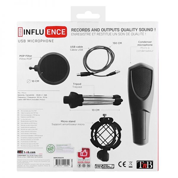 T’NB Influence Micrófono omnidireccional USB