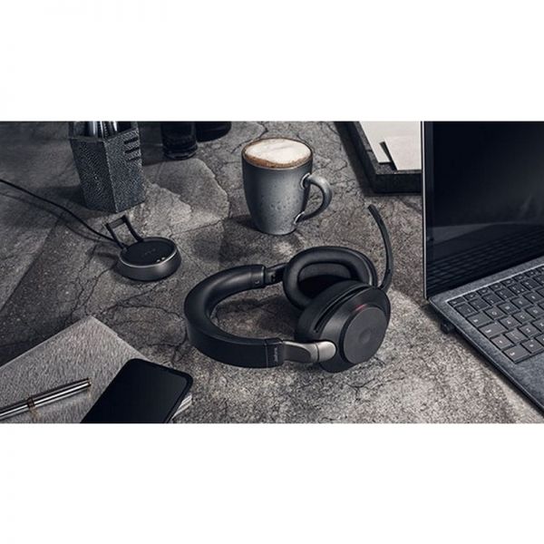 Jabra Evolve2 85 UC Estéreo USB-C con base de carga - Negro