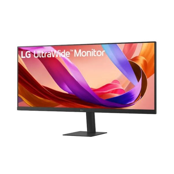 Front angled view of LG 34-inch UltraWide monitor