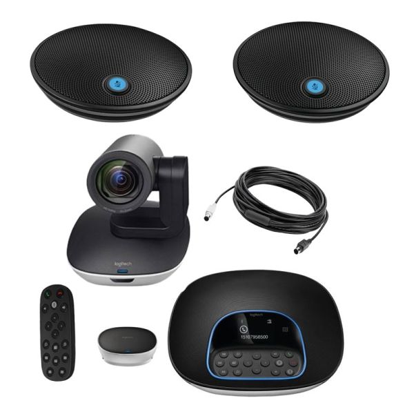 Logitech Group + micros y cable de extensión