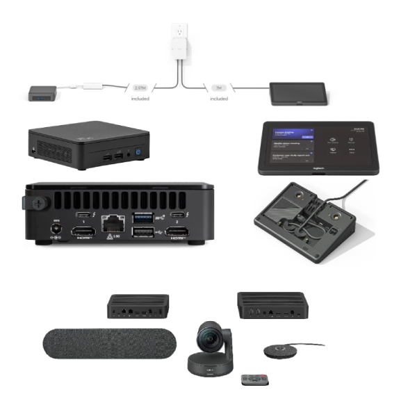 Pack sala mediana Logitech Rally & Tap + NUC i5