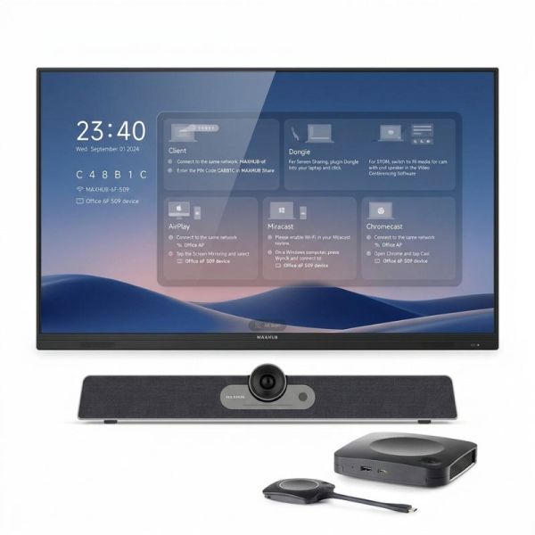 MAXHUB 65 inch conferencing pack with ClickShare CX-20
