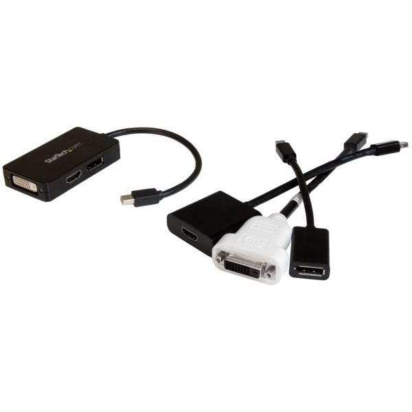 Adaptador de vídeo externo triple head Mini DisplayPort a DVI HDMI y DP conversor