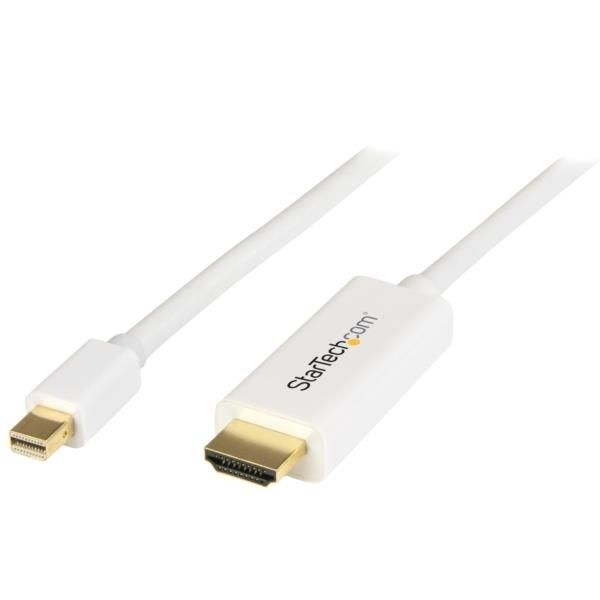 Cavo convertitore adattatore Mini DisplayPort a HDMI - mDP a HDMI da 2m - 4K bianco