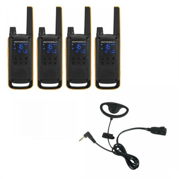 Pack de 4 Motorola Talkabout T82 Extreme + Kit Earloop