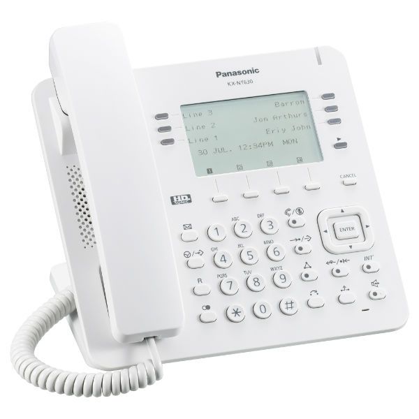 Teléfono IP blanco 