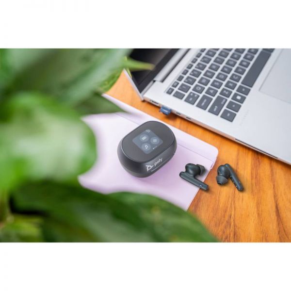 Poly Voyager Free 60+ MS USB-C Negro + Estuche táctil
