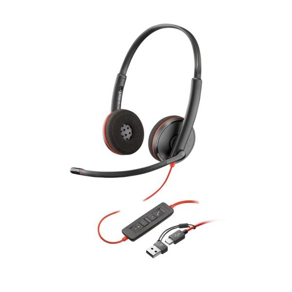 Poly Blackwire 3320 USB-C MS+ Adaptador USB-C/A (Bulk)