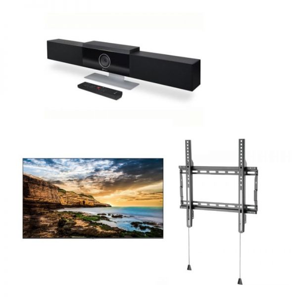 Poly Studio + Samsung QET 65 + Soporte de pared fijo