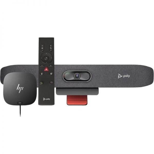 Pack para espacios reducidos: Poly Studio R30 + Dock HP USB-C G5 Essential
