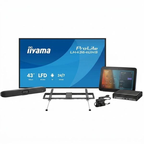 Poly Teams Room with iiyama 43” 4K display for huddle spaces.