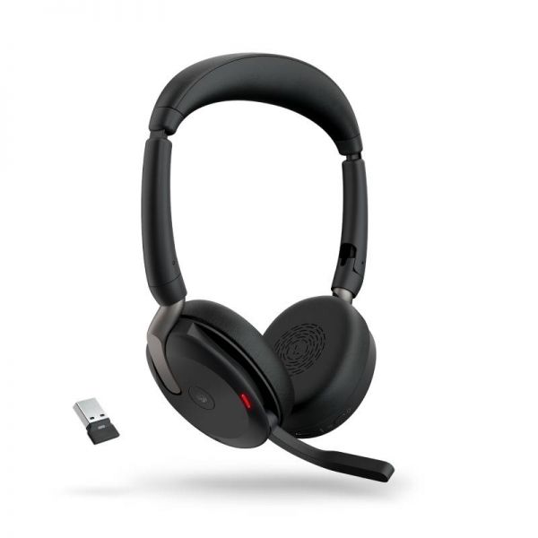 Jabra Evolve2 65 Flex MS Stereo Link 380 USB A con soporte de carga