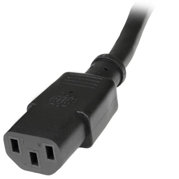 Cable Extensor de Extensión Estándar de 0,6m de Alimentación de Ordenador C14 a C13