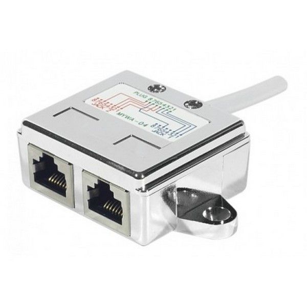 Ladrón RJ45 2xPC 20 cm UTP