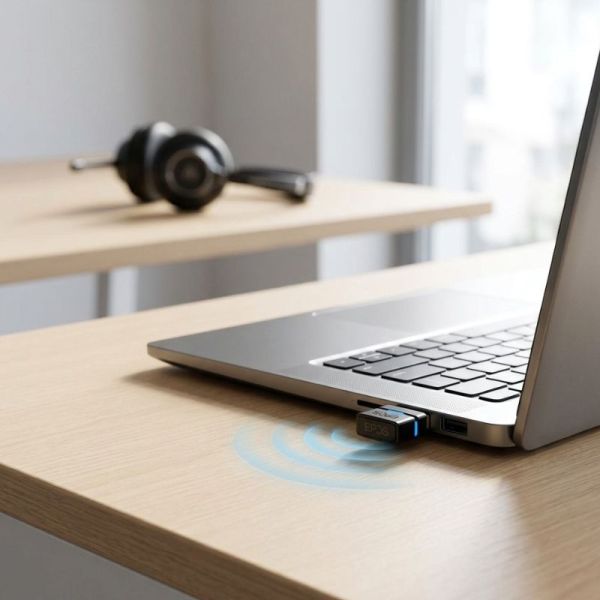 EPOS BTD 800a connected to laptop