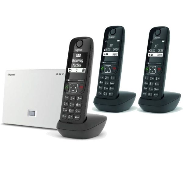 Pack Gigaset AS690A IP + 2 AS690HX Negros