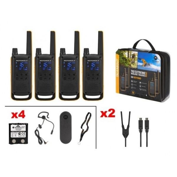 Pack de 4 Motorola T82 Extreme + Kits bodyguard