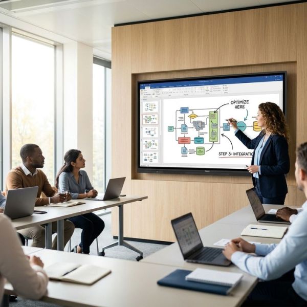 iiyama ProLite TE6513A-B1AG touchscreen in meeting room