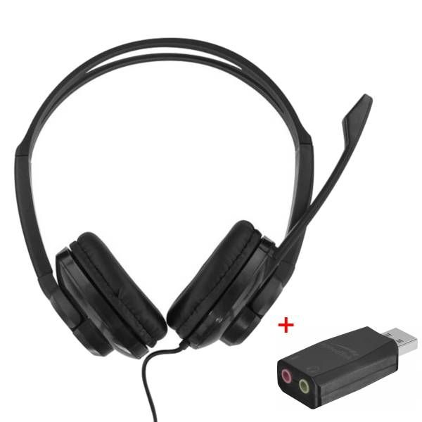 TnB HS-200 Auricular doble jack + Approx Adaptador Doble Jack a USB