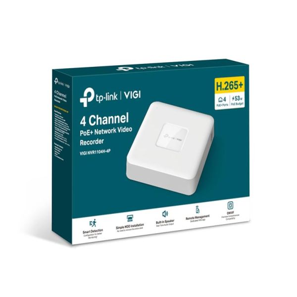 TP-Link VIGI NVR1104H-4P Blanco