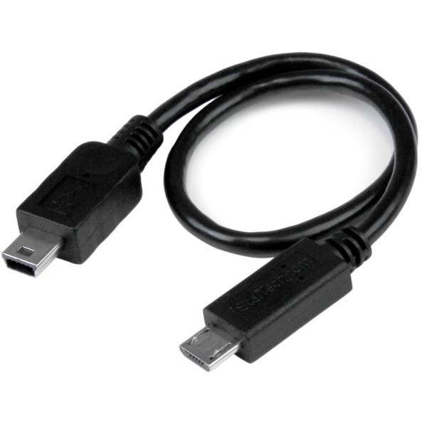 Cavo USB OTG - Micro USB a Mini USB - M/M - 20cm