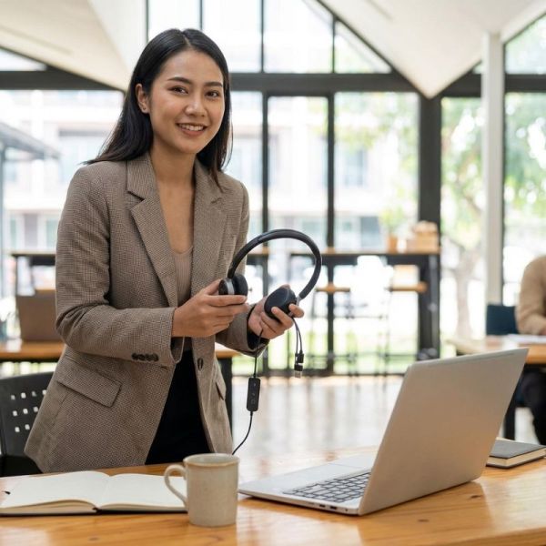 HP Poly Mission 620 busy light headset