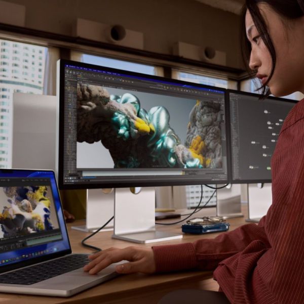 Apple Studio Display standard glass angled view
