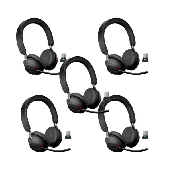 Pack 5 Jabra Evolve2 65 Stereo USB-A MS Nero