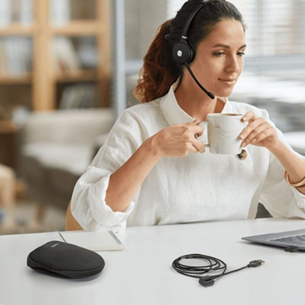 Yealink Portable Accessory Kit WH62 WH66 charging cable and pouch