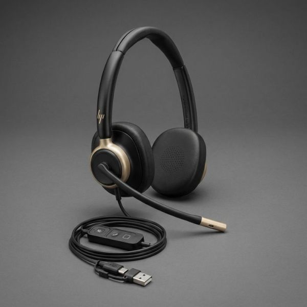 Poly Mission 825 office stereo headset