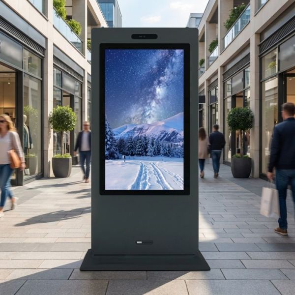 Tótem de vídeo outdoor doble cara Kimex 55 pulgadas