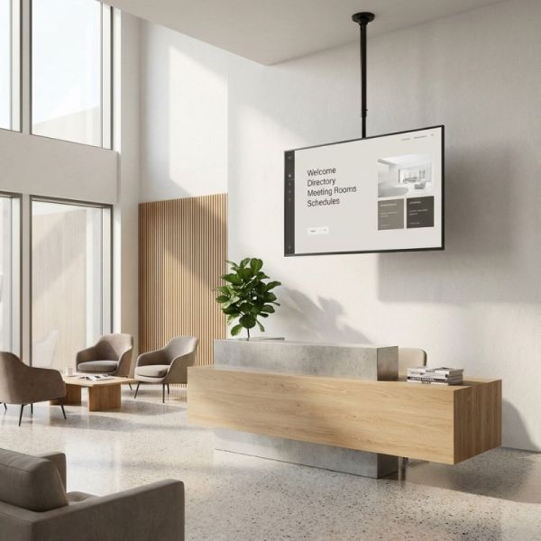 Samsung QBC 75 display with Neomounts FPMA-C340BLACK