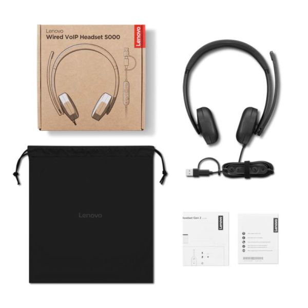 Lenovo Wired VoIP Headset 5000 Teams in the box