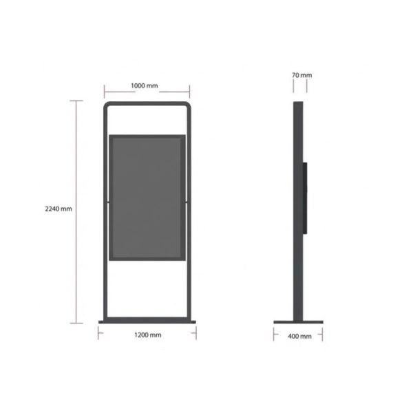 Pantalla outdoor Kimex 55
