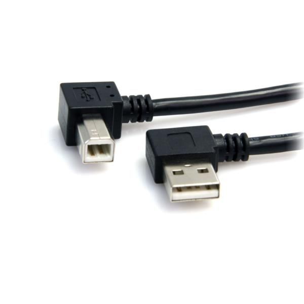 Cavo Cables USB 2.0 angolare destro per Stampante tipo A / B maschio - maschio - Cavo USB2.0 A-B da 91cm - colore nero - M/M