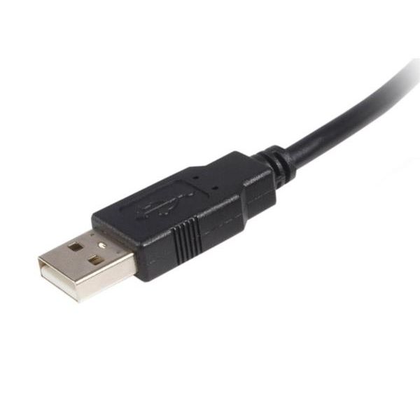 Cable USB de 5m para Impresora - 1x USB A Macho - 1x USB B Macho - Adaptador Negro
