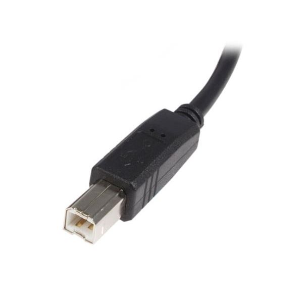 Cable USB de 5m para Impresora - 1x USB A Macho - 1x USB B Macho - Adaptador Negro