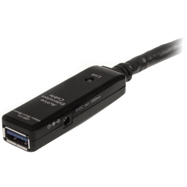 Cable Extensor Alargador USB 3.0 SuperSpeed Activo de 3m - USB A Macho a Hembra - Negro
