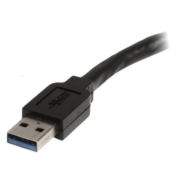 Cable Extensor Alargador USB 3.0 SuperSpeed Activo de 3m - USB A Macho a Hembra - Negro