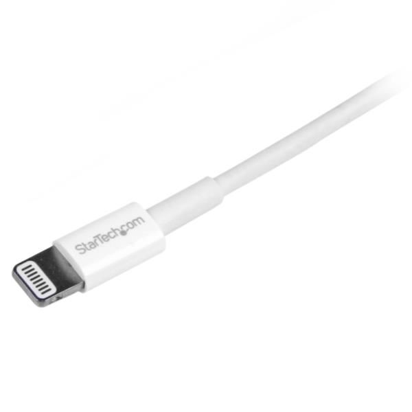 Cable de 1m USB a Conector Apple Lightning Delgado de 8 Pines para iPod Pad iPhone - Blanco