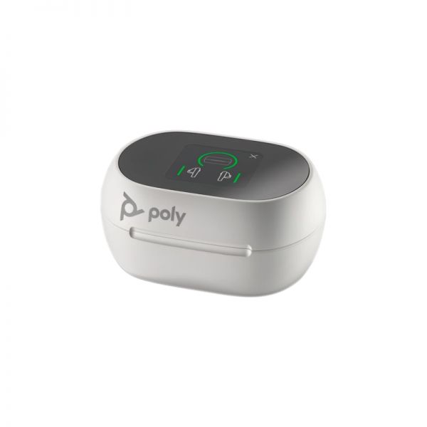 Poly Voyager Free 60+ Blanco MS USB-A + Estuche táctil