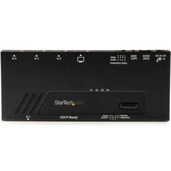 Switch Selector Automático HDMI de 4 Puertos - Conmutado Rápido 4K
